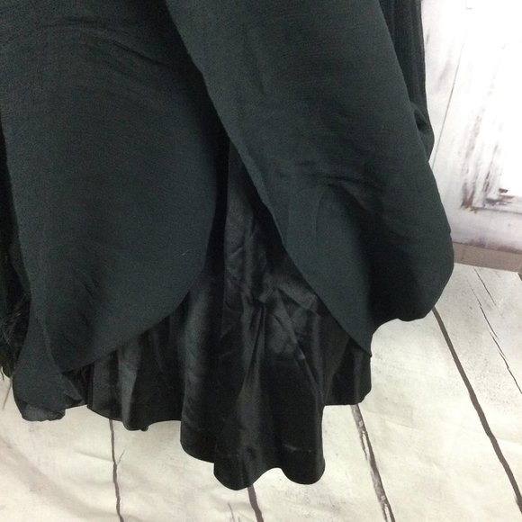 Vintage 50s Elinor Gay Black Cocktail Dress S - Picture 12 of 13